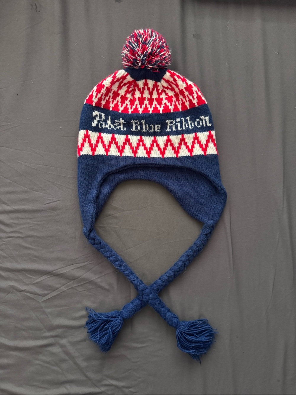 Pabst Blue Ribbon Knit Pom Beanie